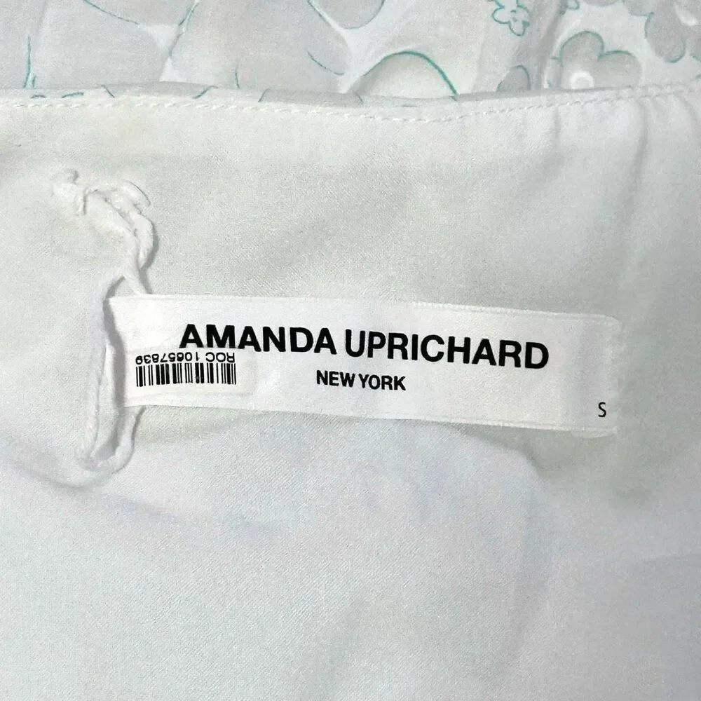 Amanda Uprichard Newman Minj Dress Puff Sleeve Size S Cottage Fairy Preppy